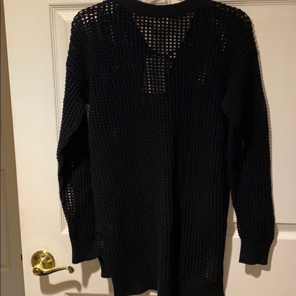Michael Kors Sweater Black Net Lace up Tunic S NWT - Picture 12 of 16